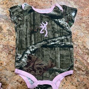 Browning pink camo onesie